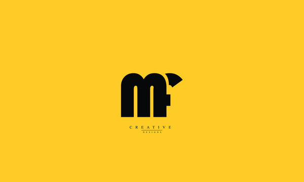 Alphabet letters Initials Monogram logo MF FM M F