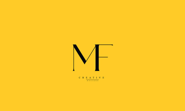 Alphabet letters Initials Monogram logo MF FM M F