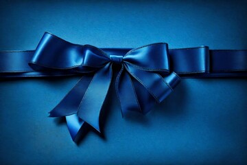 blue bow on a black background