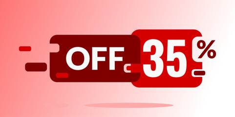 35 percent off best sale  banner price red