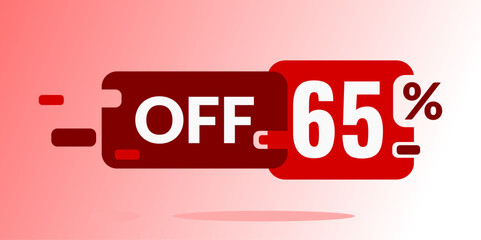 65 percent off best sale  banner price red