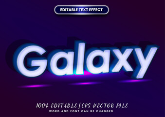 inner glow text with neon glow light. galaxy editable text effect.