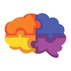 autism brain with puzzles
