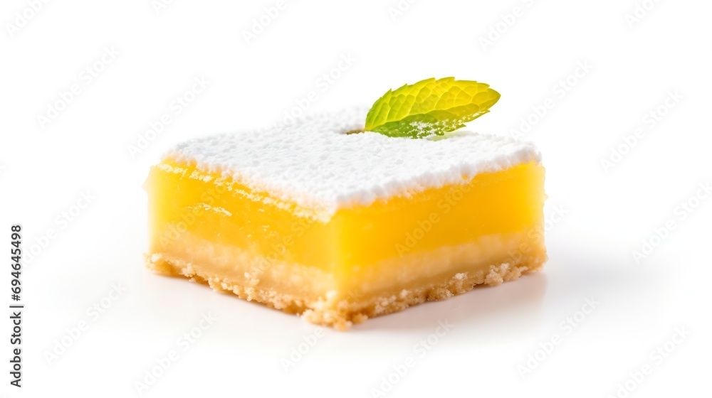 Poster Generative AI : Lemon bar on isolated white background