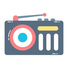 Flat Illustration of Radio