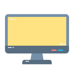 Flat Illustration of Monitor Vector Design