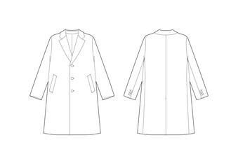 メンズチェスターコート/ビジネスロングコート