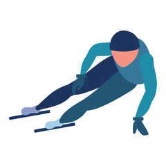 winter olympic games track speed skating - obrazy, fototapety, plakaty