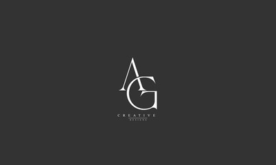 Alphabet letters Initials Monogram logo AG A G