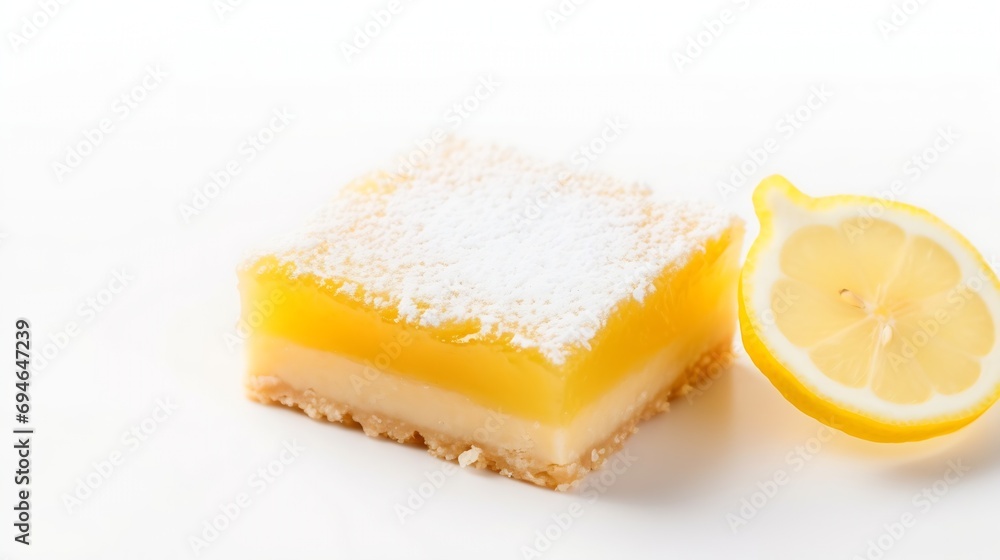 Aufkleber generative ai : lemon bar on isolated white background