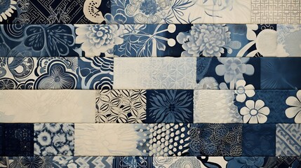 Generative AI : Japanese seamless pattern collection, Decorative wallpaper. - obrazy, fototapety, plakaty