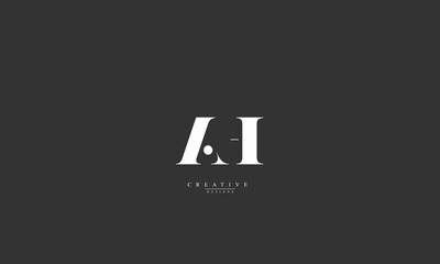 Fototapeta premium Alphabet letters Initials Monogram logo AH HA A H