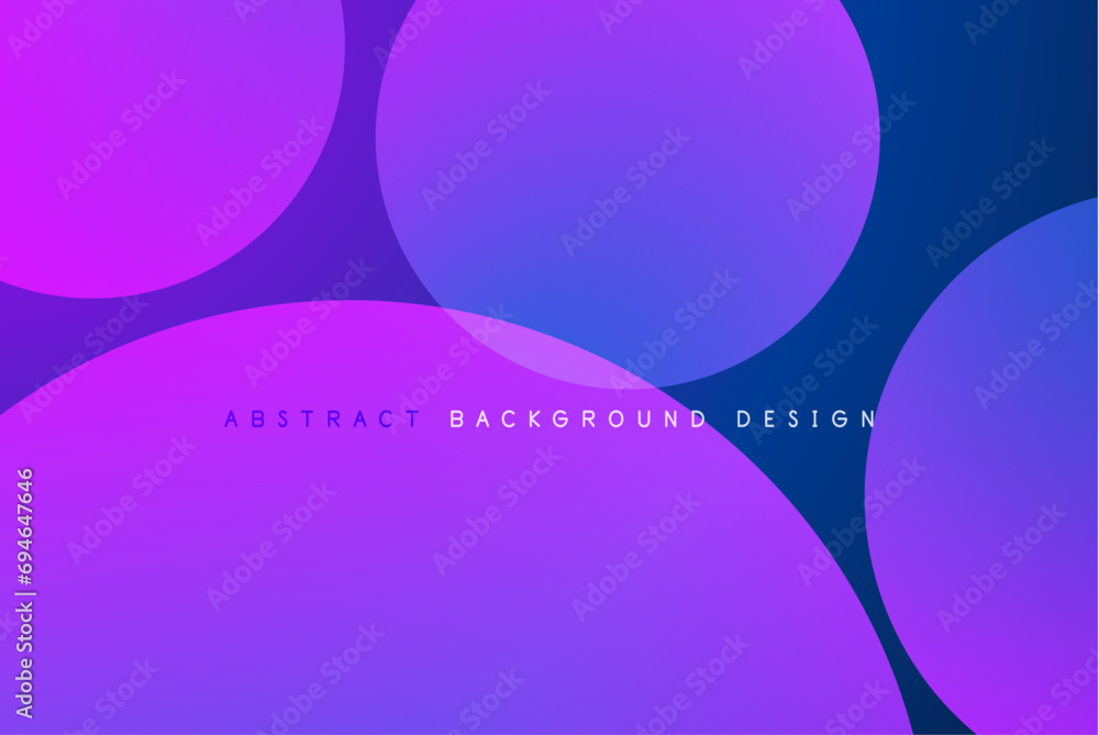 Poster abstract tech circles vector background, technology digital bubbles