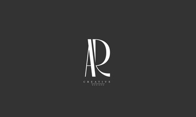 Alphabet letters Initials Monogram logo AR RA A R