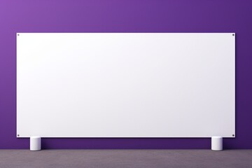 Obraz premium A pristine ivory billboard on a royal purple background, offering a clean slate for your custom messages.