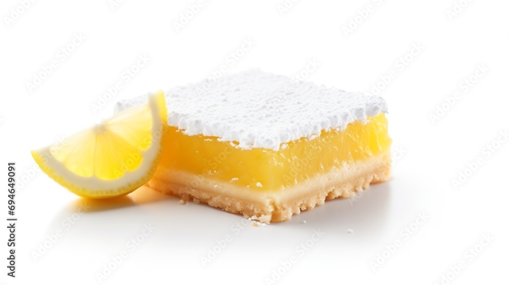 Poster Generative AI : Lemon bar on isolated white background