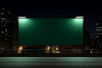 A striking emerald green billboard against a midnight black background, awaiting your customized labels.