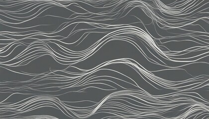 Abstract wavy lines on gray background. 