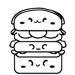sandwich food illustration icon