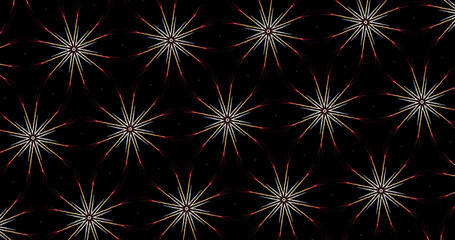 Pattern with red and white stars