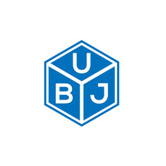 UBJ letter logo design on white background. UBJ creative initials letter logo concept. UBJ letter design.
