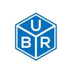 UBR letter logo design on white background. UBR creative initials letter logo concept. UBR letter design.
