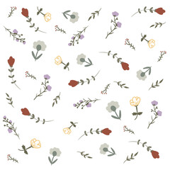 Cute Floral Pattern with no background