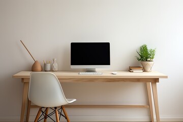 minimalist and modern home office setup