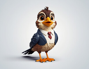 Obraz premium cartoon sparrow