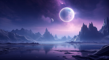 Twilight Mirage over Alien Landscape