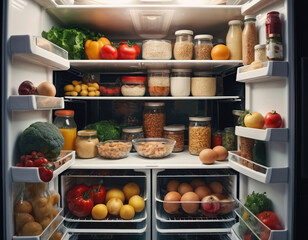 fridge full of vegetables