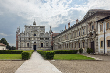 Fototapeta na wymiar Certosa di Pavia in Italy