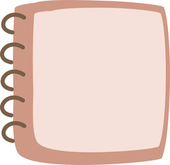 Cute brown sticky notes memo notepad handdrawn