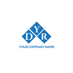 Fototapeta premium YDR letter logo design on white background. YDR creative initials letter logo concept. YDR letter design. 