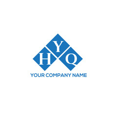 YHQ letter logo design on white background. YHQ creative initials letter logo concept. YHQ letter design.
