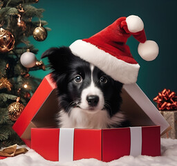 犬の出てくるプレゼントボックス