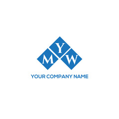 YMW letter logo design on white background. YMW creative initials letter logo concept. YMW letter design.
