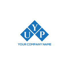 YUP letter logo design on white background. YUP creative initials letter logo concept. YUP letter design.
