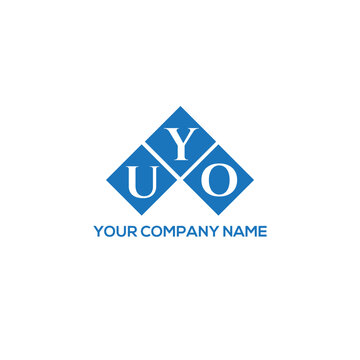 YUO letter logo design on white background. YUO creative initials letter logo concept. YUO letter design.
