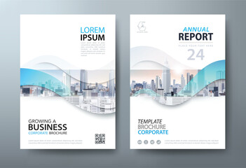 annual report brochure flyer design template, Leaflet cover presentation, book cover, layout in A4 size - obrazy, fototapety, plakaty