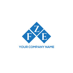 ZFE letter logo design on white background. ZFE creative initials letter logo concept. ZFE letter design.
