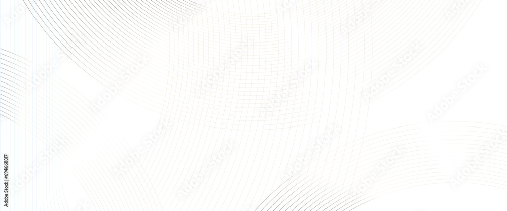 Poster Vector grey abstract Transparent background with white glowing diagonal rounded lines with simple geometric shape, modern futuristic concept.