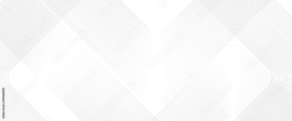 Poster Vector grey abstract Transparent background with white glowing diagonal rounded lines with simple geometric shape, modern futuristic concept.