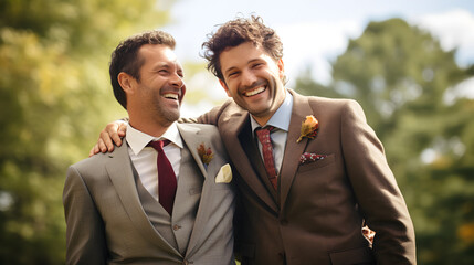 Gay couple wedding, wedding photography of groom and groom