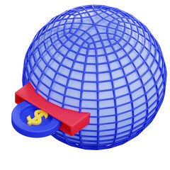 3d rendering global finance risk