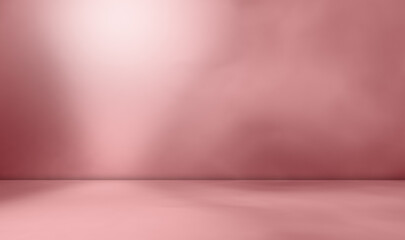 Fototapeta premium Pink Background Flower Rose Color Shadow Abstract Light Mockup Spring Summer Studio Wall Floor Template Product Beauty Cosmetic Stage Wedding Love Valentine Backdrop Pastel Beige Summer Podium Loft.