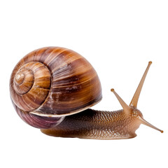 Snail isolated on a transparent background. Animal PNG element.