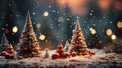 christmas tree and decorations