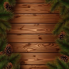 christmas background with pine tree branches