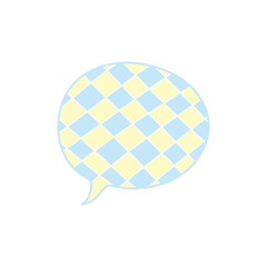 カラフルな幾何学模様の吹き出しセット